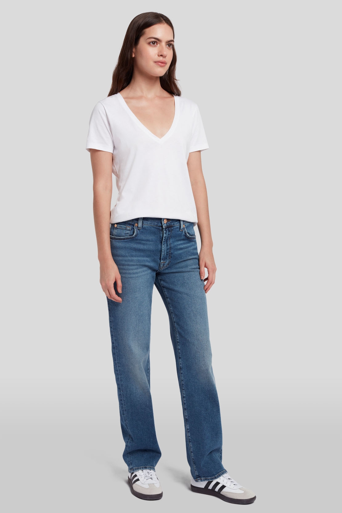 7 For All Mankind - Ellie Straight Luxe Vintage Sea Level - Straight Jeans - dark blue
 