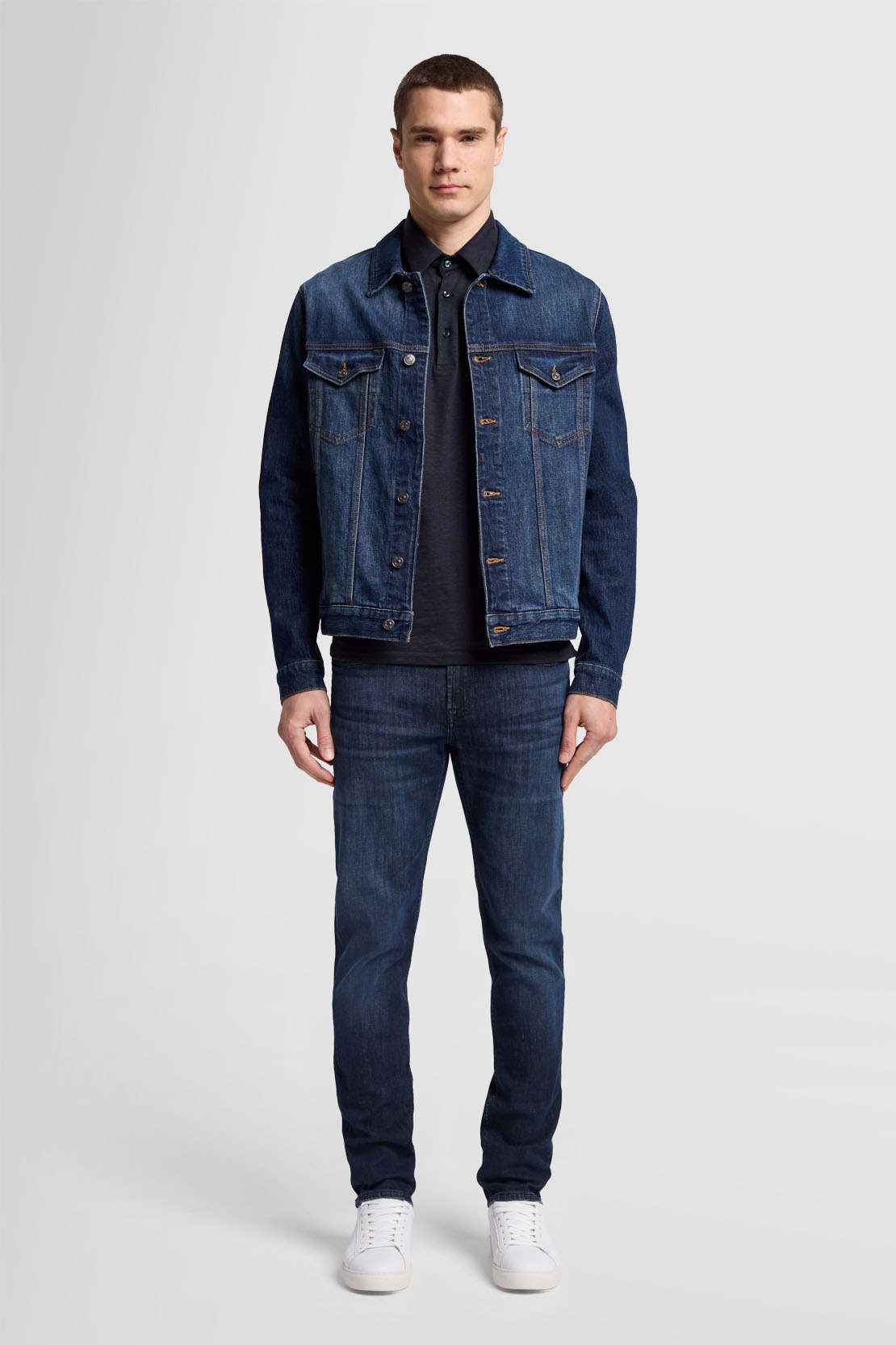 7 For All Mankind - Slimmy Tapered Stretch Tek Caps Lock - Slim Jeans - dark blue
 