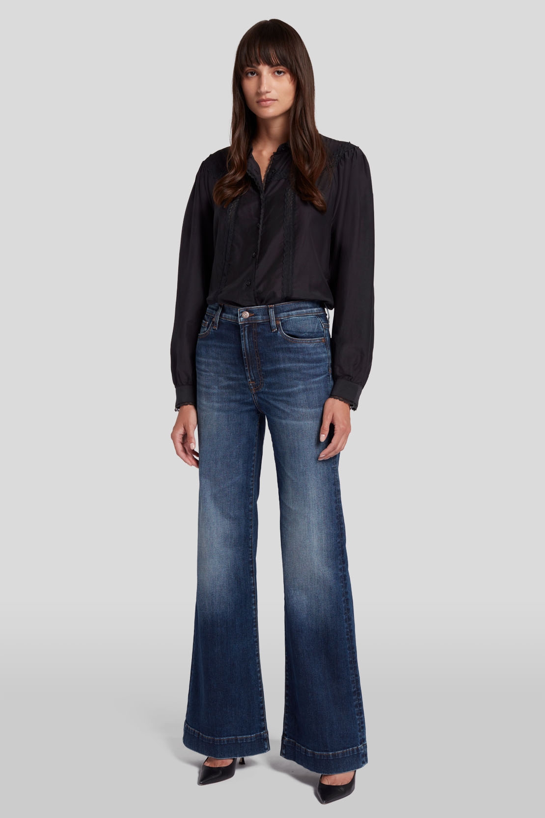 7 For All Mankind - Modern Dojo Retro - Flared Jeans - dark blue
 