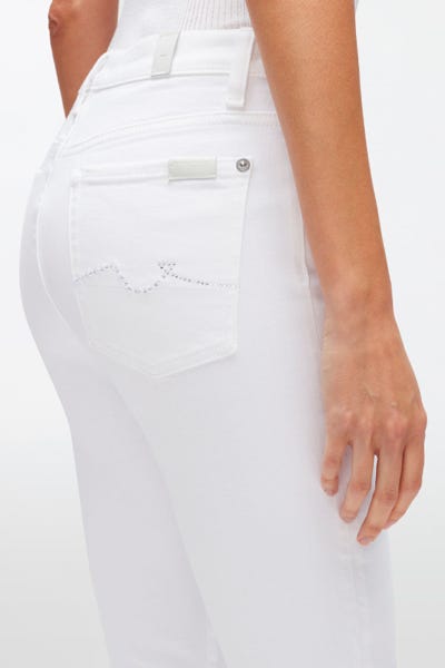  HW SKINNY WHITE SHELL WITH EMBELLISHED SQUIGGLE  
