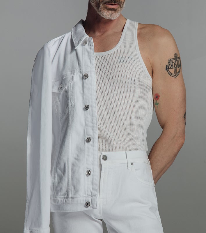 7 For All Mankind Richard Biedul - White denim