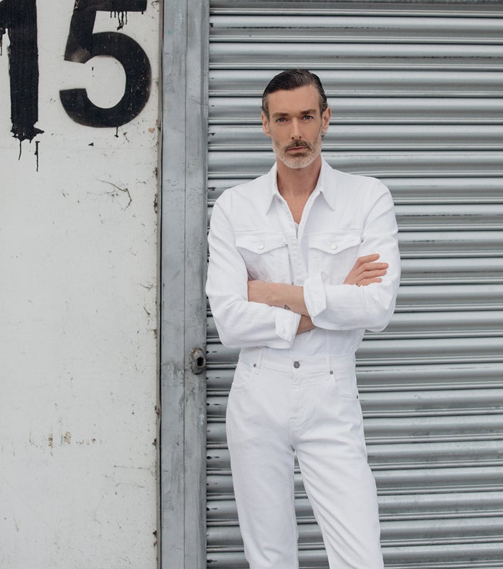 7 For All Mankind Richard Biedul - White denim